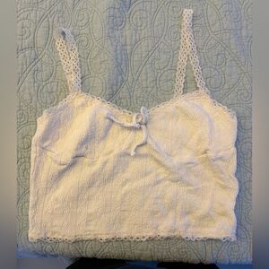 Aeropostale White Textured Top